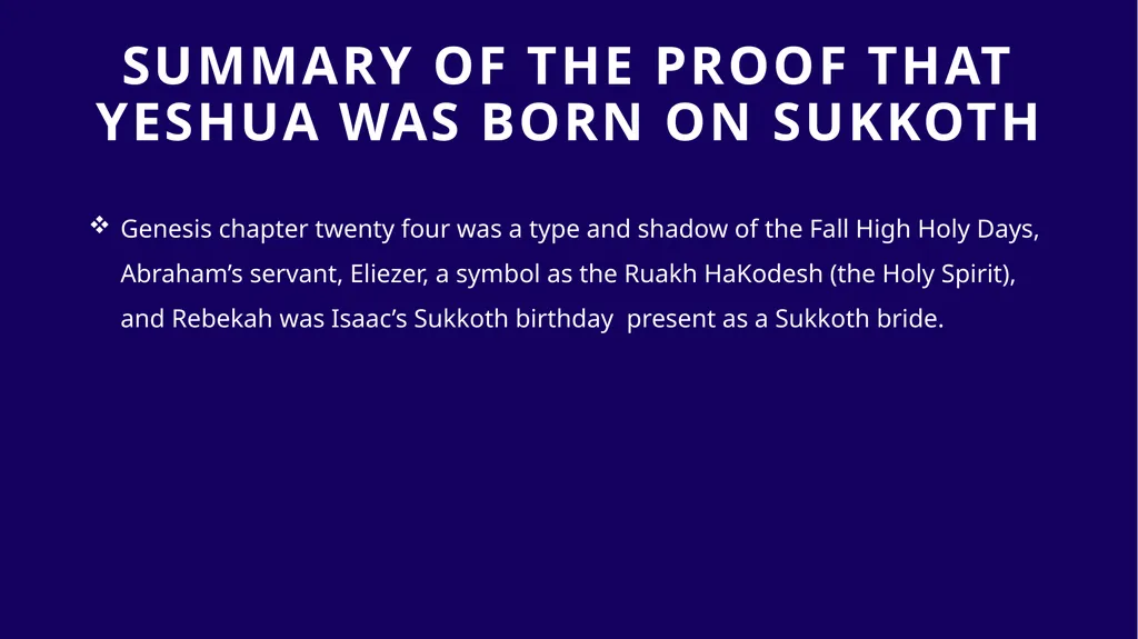 WHEN WAS YESHUA BORN? Evidence Based on Scriptural - slide 394 of 409