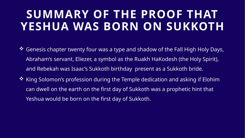WHEN WAS YESHUA BORN? Evidence Based on Scriptural - slide 395 of 409
