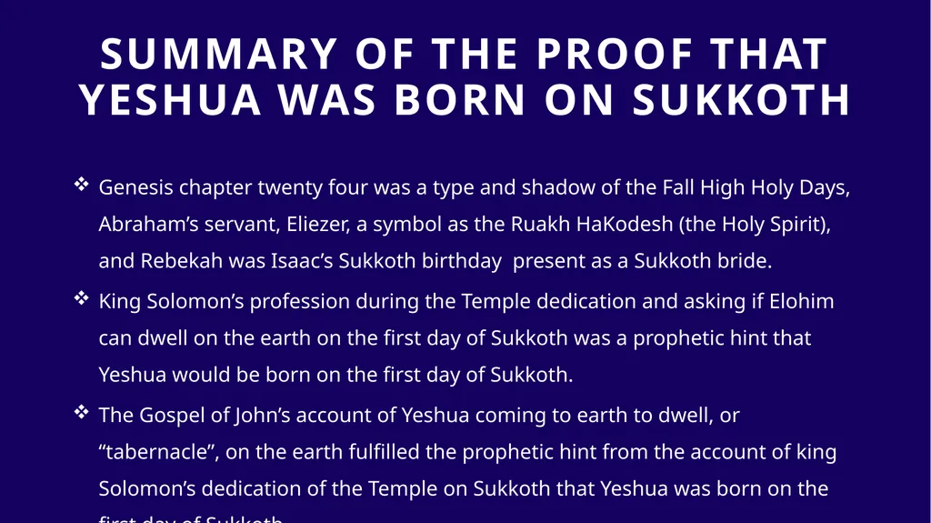 WHEN WAS YESHUA BORN? Evidence Based on Scriptural - slide 396 of 409