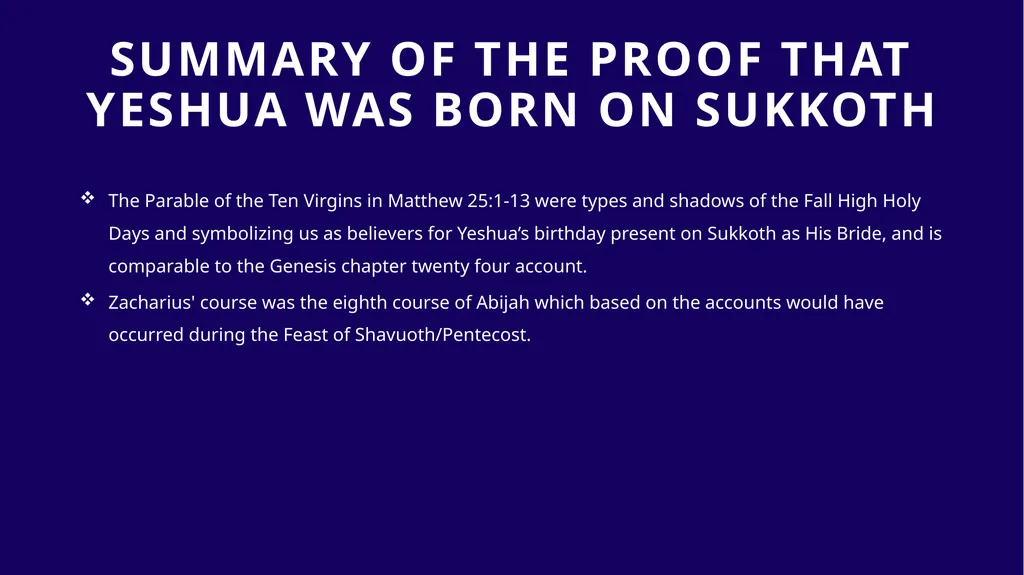 WHEN WAS YESHUA BORN? Evidence Based on Scriptural - slide 398 of 409
