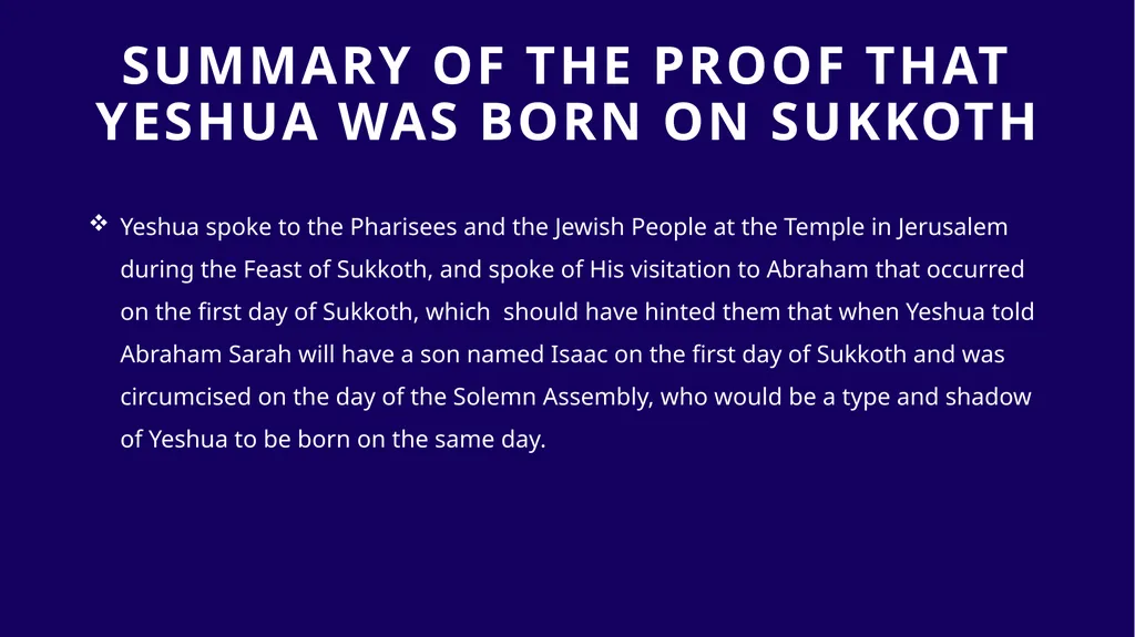 WHEN WAS YESHUA BORN? Evidence Based on Scriptural - slide 401 of 409