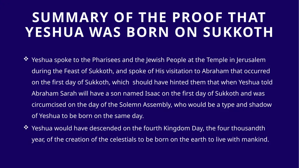 WHEN WAS YESHUA BORN? Evidence Based on Scriptural - slide 402 of 409