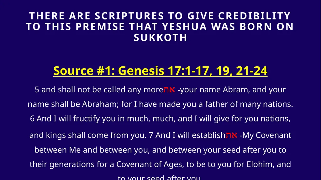 WHEN WAS YESHUA BORN? Evidence Based on Scriptural - slide 124 of 409
