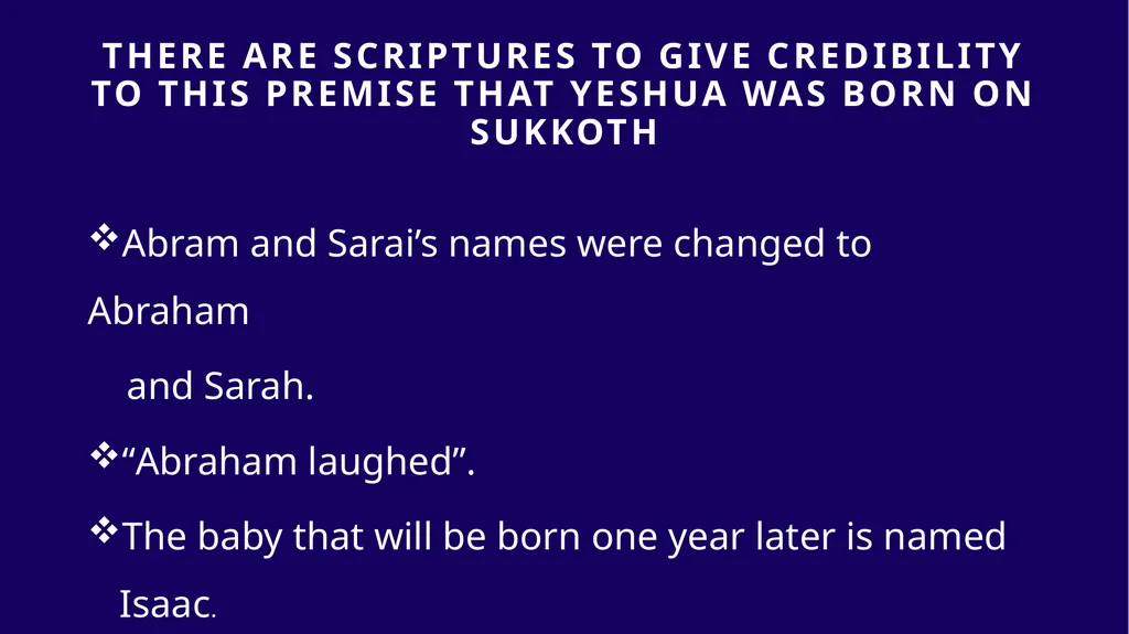 WHEN WAS YESHUA BORN? Evidence Based on Scriptural - slide 134 of 409