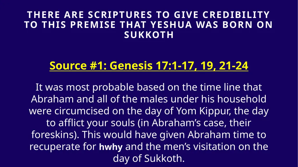 WHEN WAS YESHUA BORN? Evidence Based on Scriptural - slide 141 of 409