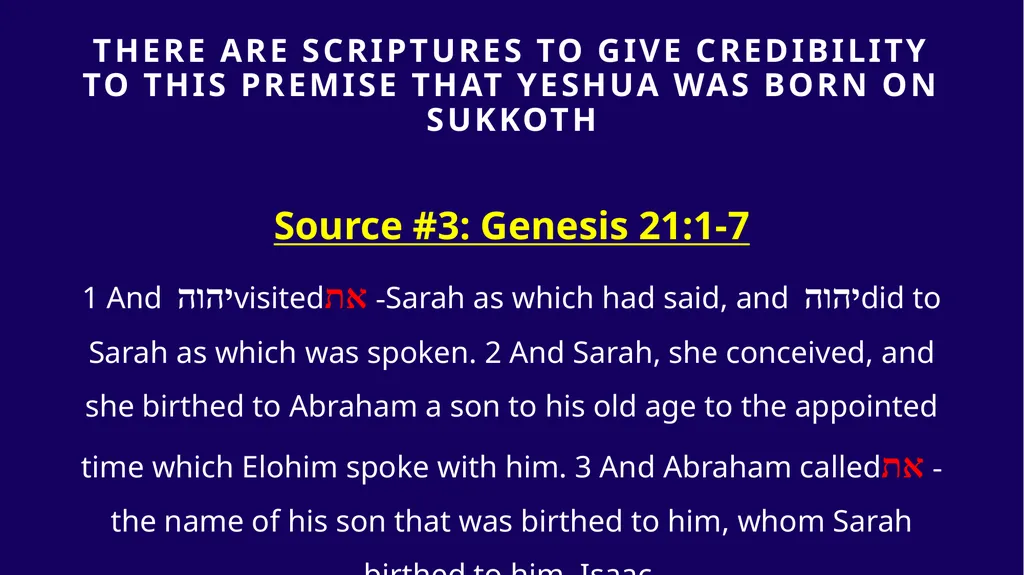 WHEN WAS YESHUA BORN? Evidence Based on Scriptural - slide 160 of 409