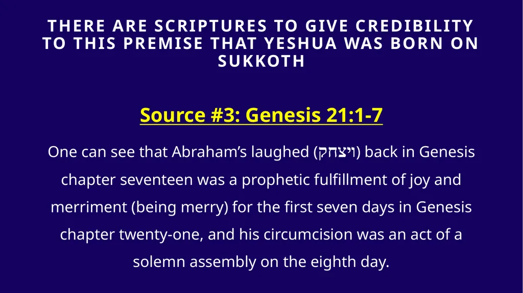 WHEN WAS YESHUA BORN? Evidence Based on Scriptural - slide 162 of 409