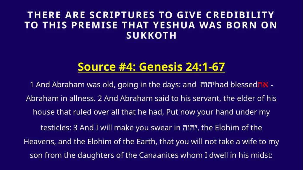 WHEN WAS YESHUA BORN? Evidence Based on Scriptural - slide 185 of 409