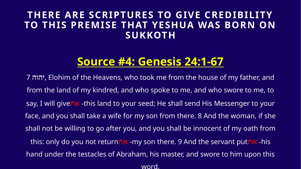 WHEN WAS YESHUA BORN? Evidence Based on Scriptural - slide 187 of 409