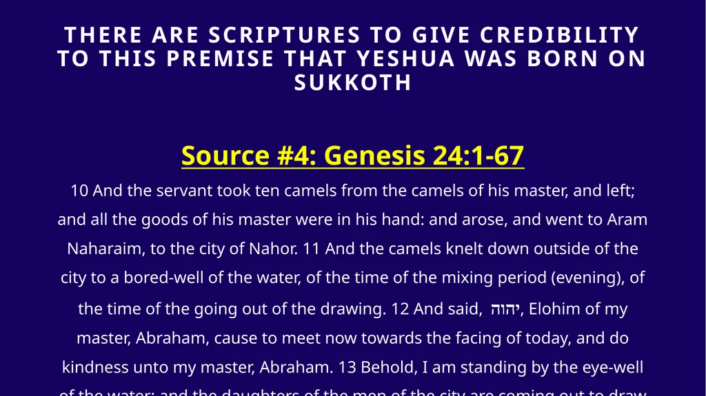 WHEN WAS YESHUA BORN? Evidence Based on Scriptural - slide 188 of 409