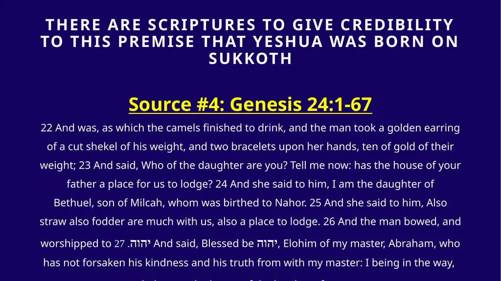 WHEN WAS YESHUA BORN? Evidence Based on Scriptural - slide 191 of 409