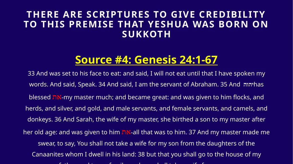 WHEN WAS YESHUA BORN? Evidence Based on Scriptural - slide 193 of 409