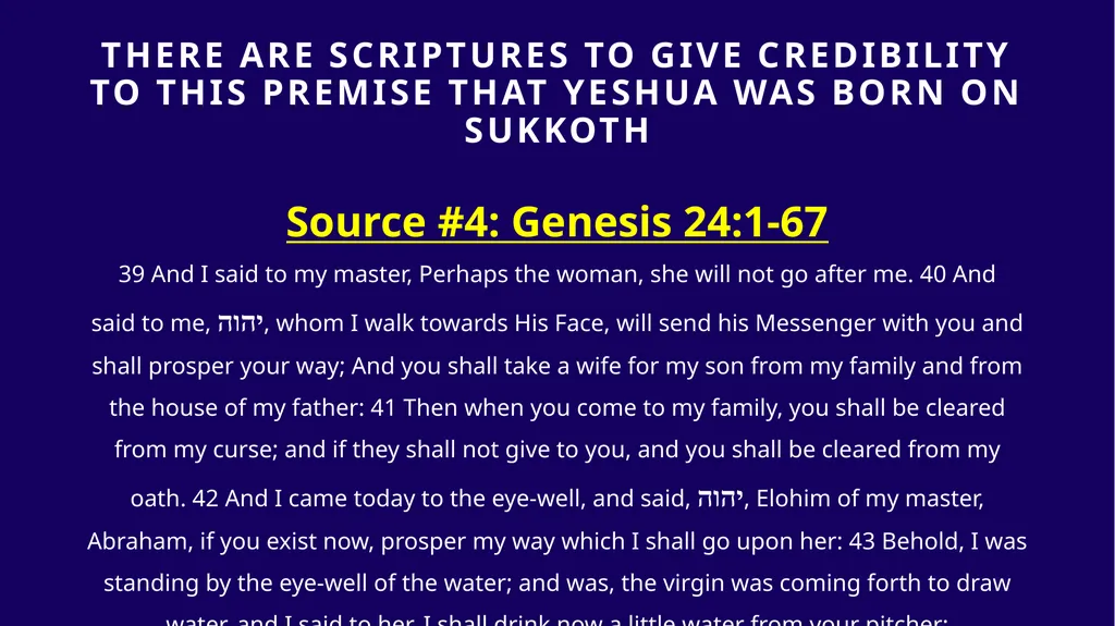 WHEN WAS YESHUA BORN? Evidence Based on Scriptural - slide 194 of 409