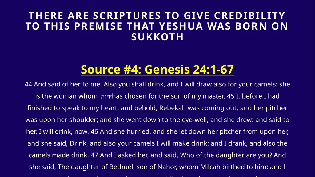 WHEN WAS YESHUA BORN? Evidence Based on Scriptural - slide 195 of 409