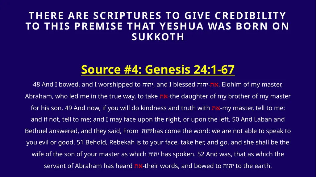 WHEN WAS YESHUA BORN? Evidence Based on Scriptural - slide 196 of 409