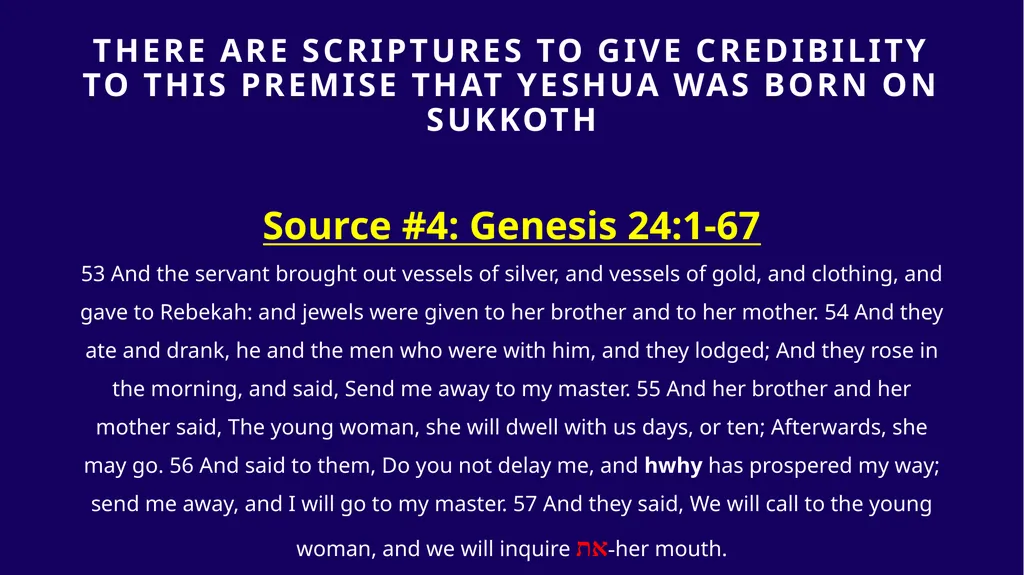 WHEN WAS YESHUA BORN? Evidence Based on Scriptural - slide 197 of 409
