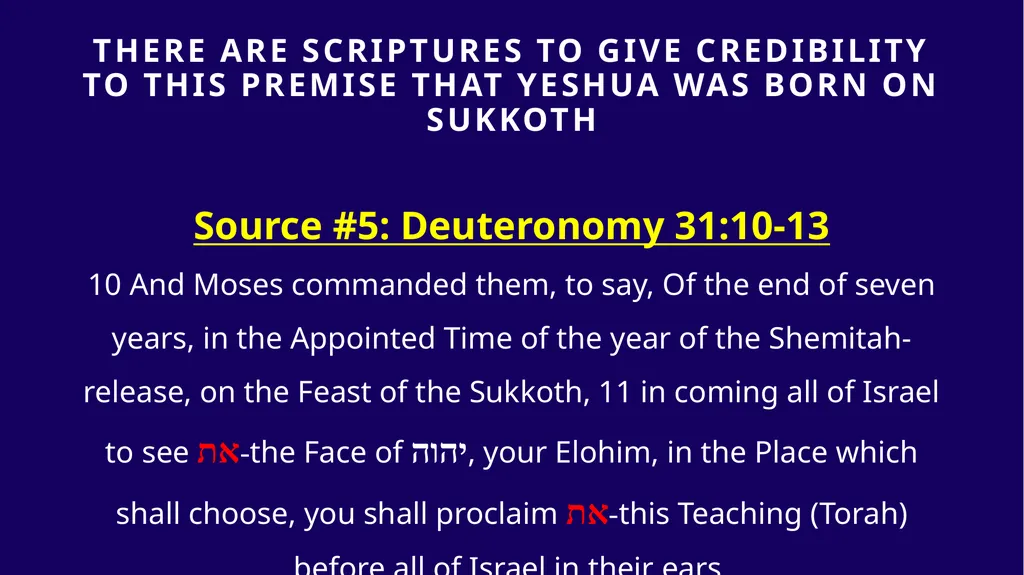 WHEN WAS YESHUA BORN? Evidence Based on Scriptural - slide 226 of 409