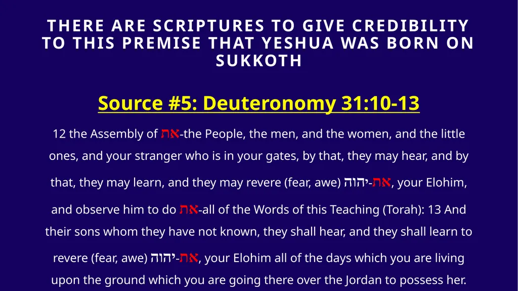 WHEN WAS YESHUA BORN? Evidence Based on Scriptural - slide 227 of 409