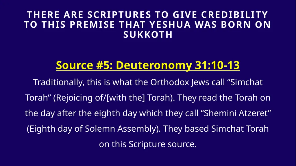 WHEN WAS YESHUA BORN? Evidence Based on Scriptural - slide 228 of 409