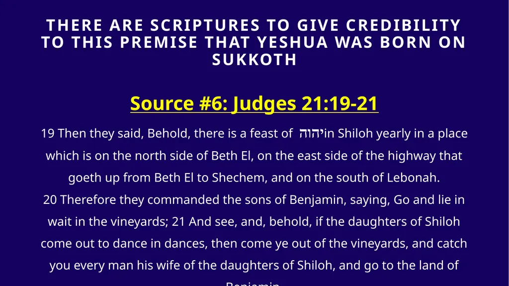 WHEN WAS YESHUA BORN? Evidence Based on Scriptural - slide 232 of 409