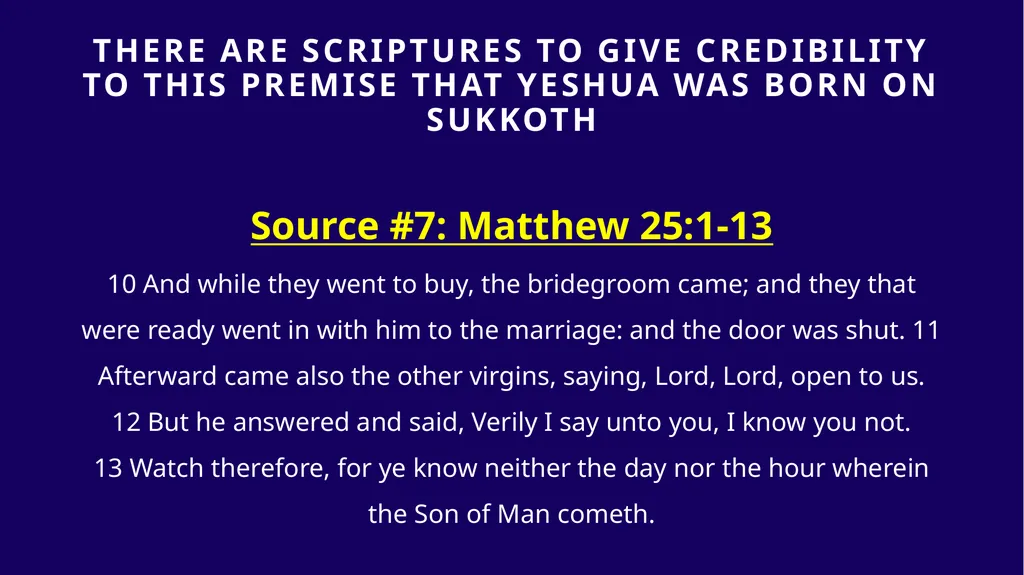 WHEN WAS YESHUA BORN? Evidence Based on Scriptural - slide 240 of 409