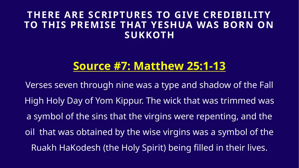 WHEN WAS YESHUA BORN? Evidence Based on Scriptural - slide 243 of 409