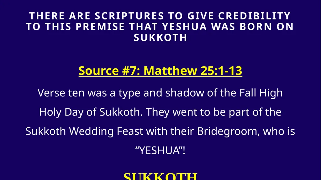 WHEN WAS YESHUA BORN? Evidence Based on Scriptural - slide 245 of 409