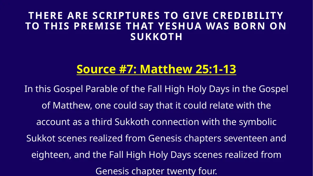 WHEN WAS YESHUA BORN? Evidence Based on Scriptural - slide 247 of 409