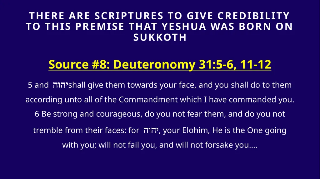 WHEN WAS YESHUA BORN? Evidence Based on Scriptural - slide 250 of 409