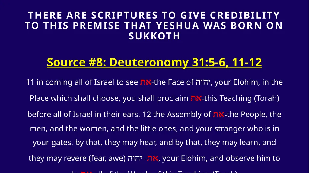 WHEN WAS YESHUA BORN? Evidence Based on Scriptural - slide 251 of 409