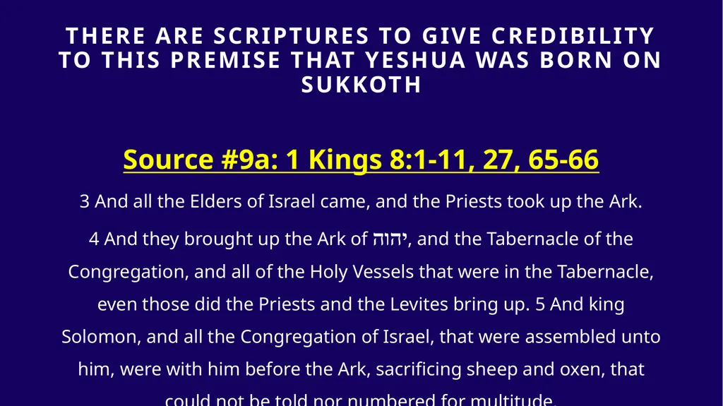 WHEN WAS YESHUA BORN? Evidence Based on Scriptural - slide 258 of 409