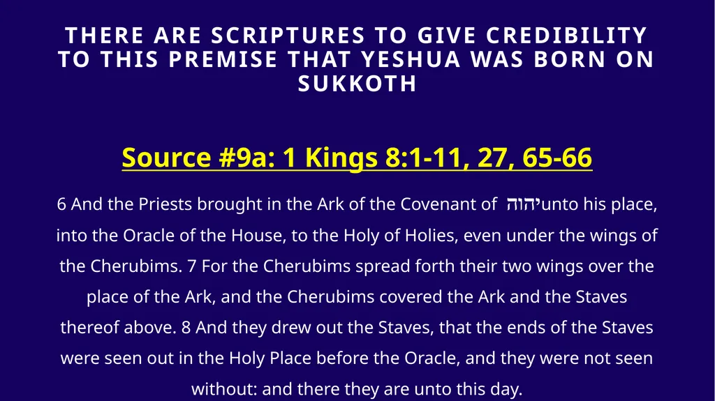 WHEN WAS YESHUA BORN? Evidence Based on Scriptural - slide 259 of 409
