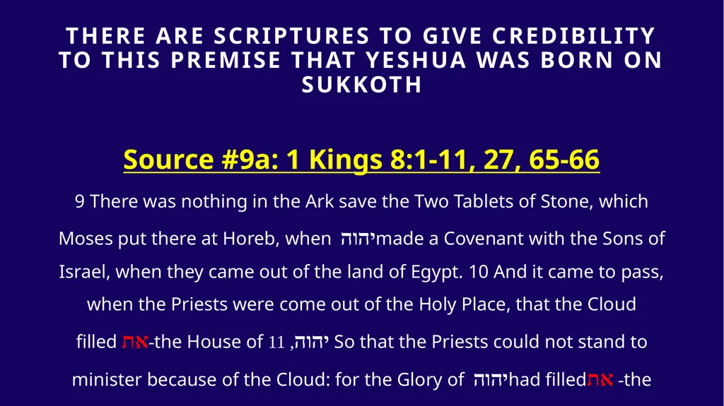 WHEN WAS YESHUA BORN? Evidence Based on Scriptural - slide 260 of 409