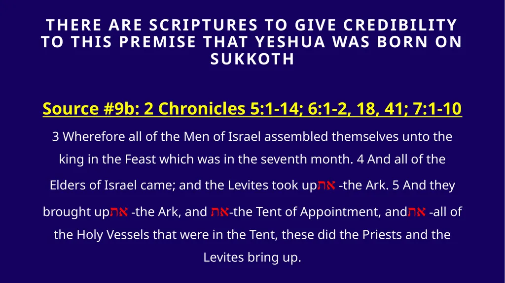 WHEN WAS YESHUA BORN? Evidence Based on Scriptural - slide 266 of 409