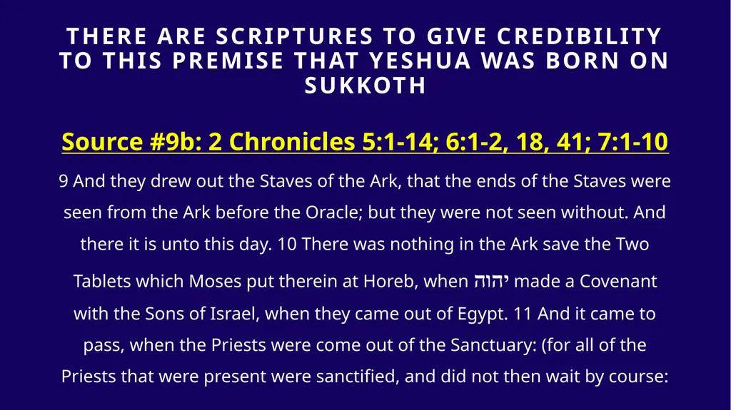 WHEN WAS YESHUA BORN? Evidence Based on Scriptural - slide 268 of 409