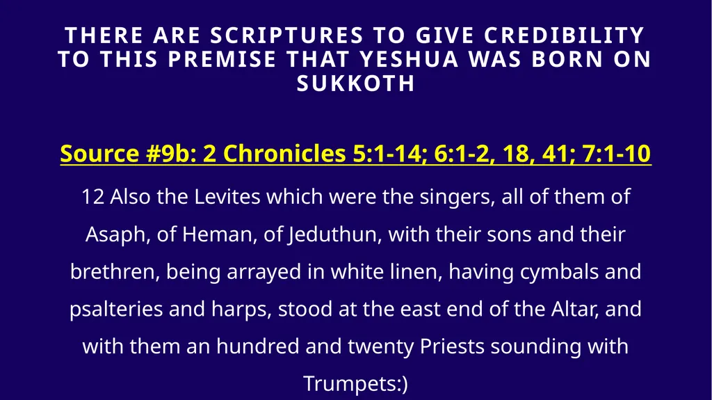 WHEN WAS YESHUA BORN? Evidence Based on Scriptural - slide 269 of 409
