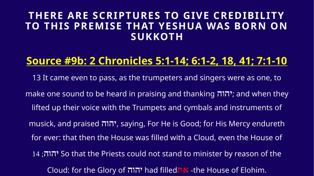 WHEN WAS YESHUA BORN? Evidence Based on Scriptural - slide 270 of 409