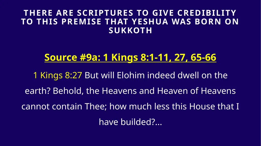 WHEN WAS YESHUA BORN? Evidence Based on Scriptural - slide 277 of 409