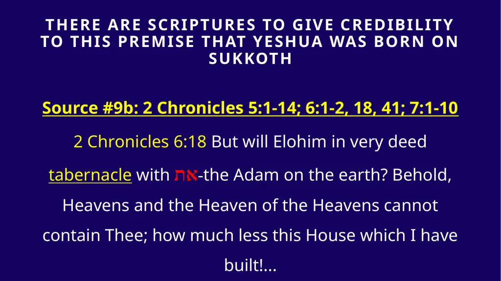 WHEN WAS YESHUA BORN? Evidence Based on Scriptural - slide 281 of 409
