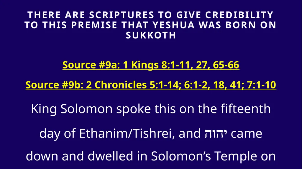 WHEN WAS YESHUA BORN? Evidence Based on Scriptural - slide 283 of 409
