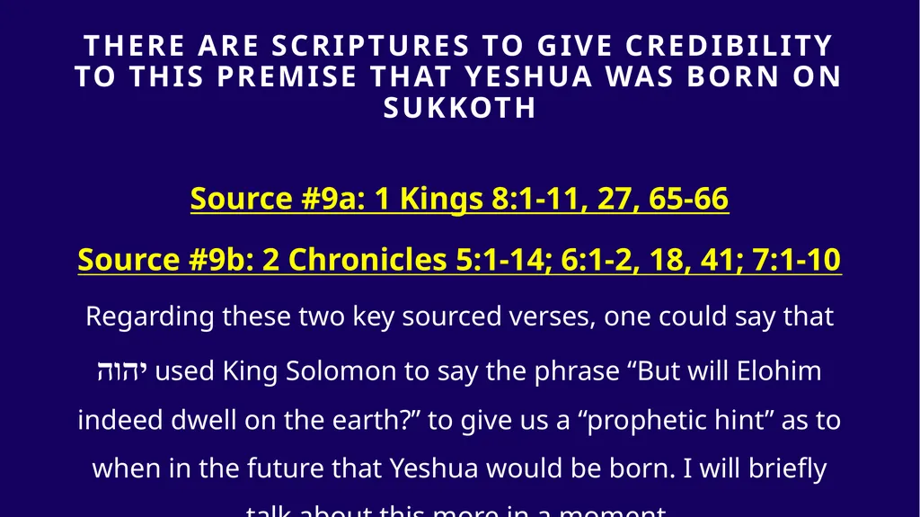 WHEN WAS YESHUA BORN? Evidence Based on Scriptural - slide 285 of 409