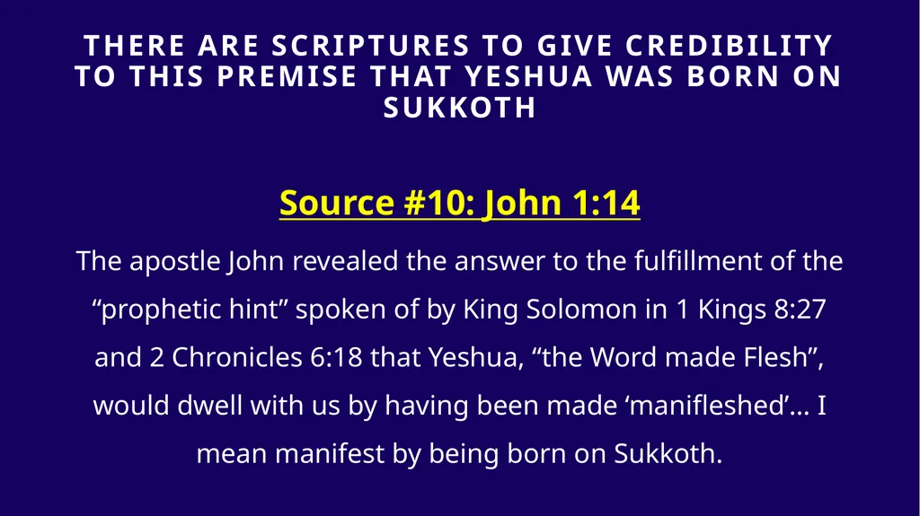 WHEN WAS YESHUA BORN? Evidence Based on Scriptural - slide 292 of 409