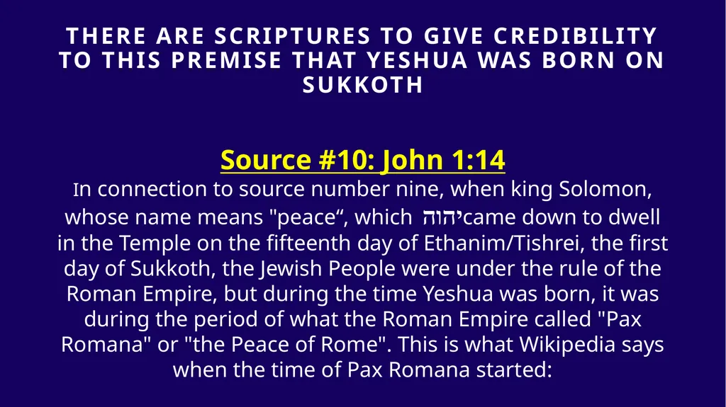 WHEN WAS YESHUA BORN? Evidence Based on Scriptural - slide 305 of 409
