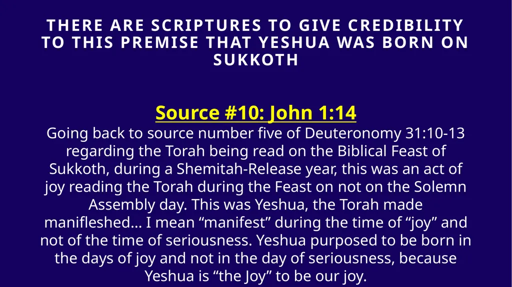 WHEN WAS YESHUA BORN? Evidence Based on Scriptural - slide 308 of 409