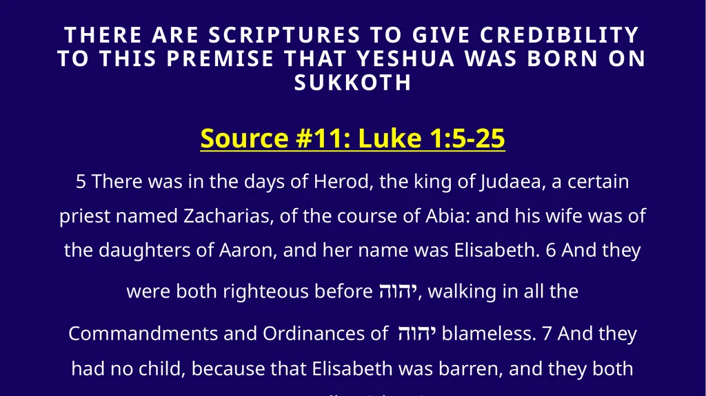 WHEN WAS YESHUA BORN? Evidence Based on Scriptural - slide 312 of 409