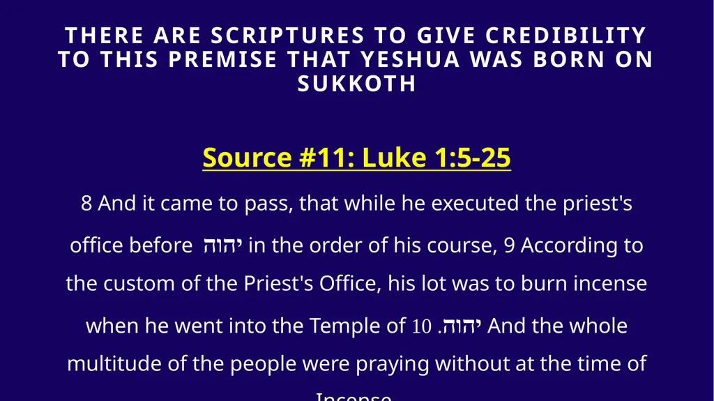 WHEN WAS YESHUA BORN? Evidence Based on Scriptural - slide 313 of 409