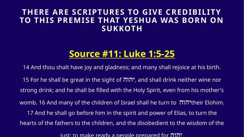 WHEN WAS YESHUA BORN? Evidence Based on Scriptural - slide 315 of 409