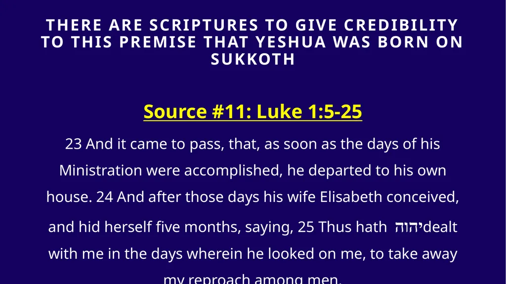 WHEN WAS YESHUA BORN? Evidence Based on Scriptural - slide 318 of 409