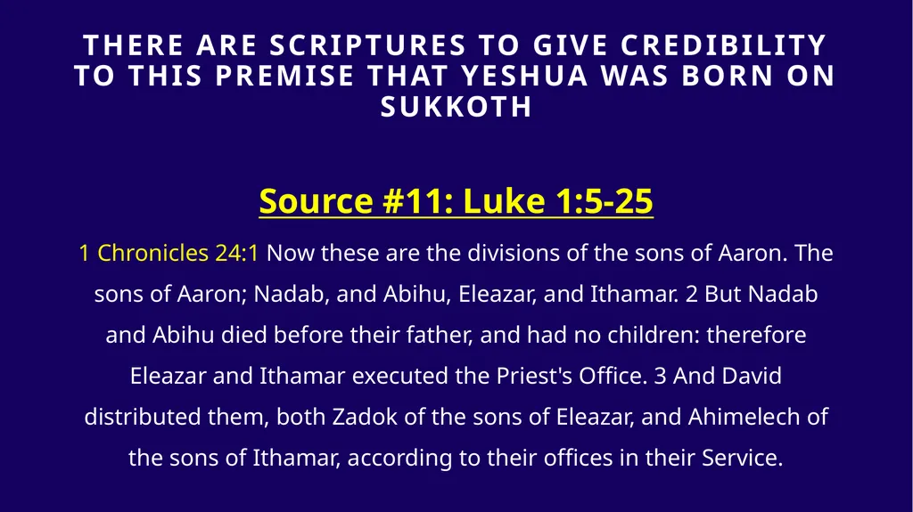 WHEN WAS YESHUA BORN? Evidence Based on Scriptural - slide 320 of 409