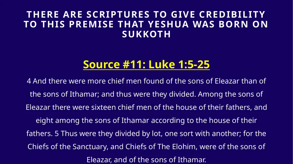 WHEN WAS YESHUA BORN? Evidence Based on Scriptural - slide 321 of 409